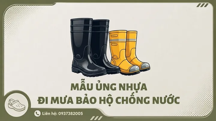 Mẫu Ủng Nhựa Đi Mưa Bảo Hộ Chống Nước & Quy Trình Ép Chân Không