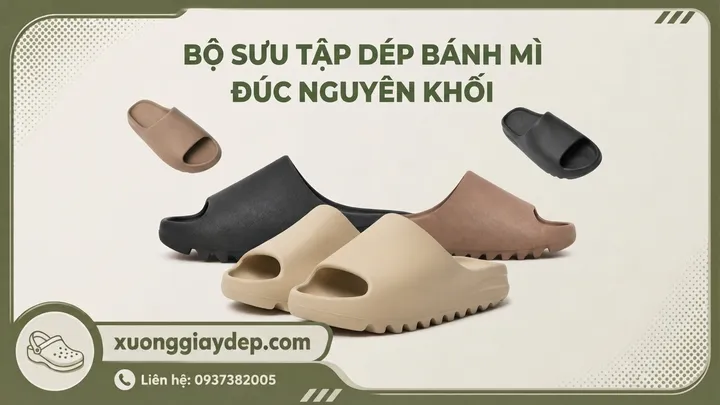 Bộ Sưu Tập Dép Bánh Mì Đúc Nguyên Khối Siêu Nhẹ