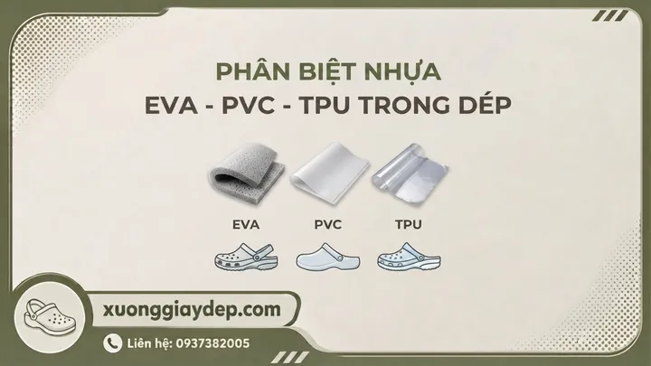 Phân Biệt Nhựa EVA PVC TPU Trong Dép