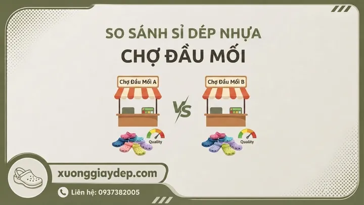 So Sánh Sỉ Dép Nhựa Chợ Đầu Mối