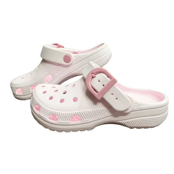 Dép sục Buckle Nam Nữ Nhựa EVA Có Khuy Cao 3cm