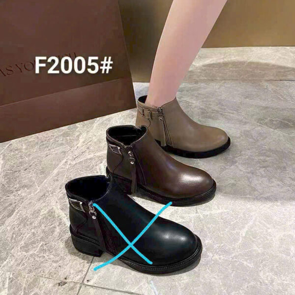 Giày boot nữ cổ thấp 2 màu giá sỉ